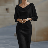 Lyvia - Eleganta Ikdienas Midi Kleita