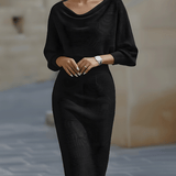 Lyvia - Eleganta Ikdienas Midi Kleita