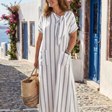 Chloé | Midi kleita ar piesietu apkakli un kabatām
