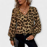 Joana | Eleganta blūze ar leoparda apdruku