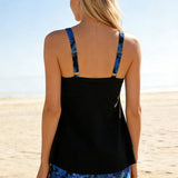 Tankini Tops Bez Piedurknēm Kvadrāta Griezums