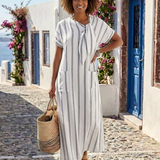 Chloé | Midi kleita ar piesietu apkakli un kabatām