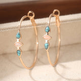 Boho Turquoise Månestens Øreringe