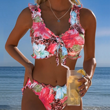 Bikinis Ziedi Leoparda Pārlikums