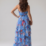 Nori | Halterneck Floral Maxi  Kleita