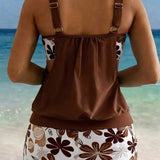 Tankinis Blumig Druck Boy Short