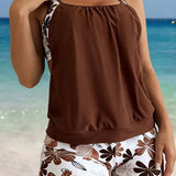 Tankinis Blumig Druck Boy Short