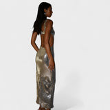 Sparkle | Sudraba galaktiskā kleita — vakara izdevums