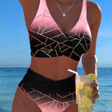 Ģeometriskā bikini ar gradientu