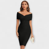 Lara | Eleganta V-veida kakla izgriezuma mini kleita