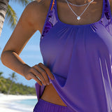 Tankini Eleganta Stila Jūras Druka