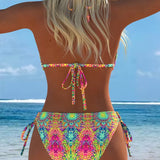 Krāsains Halter Bikinis