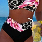 Lauva Ziedu Iespiests Bikinis