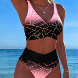 Ģeometriskā bikini ar gradientu