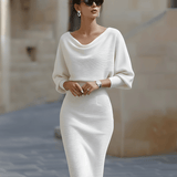 Lyvia - Eleganta Ikdienas Midi Kleita
